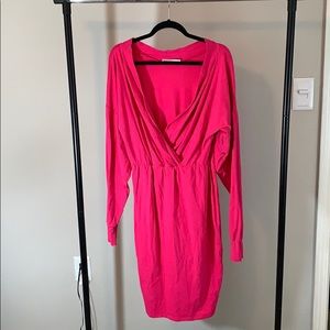 Fuchsia Off Shoulder Dress